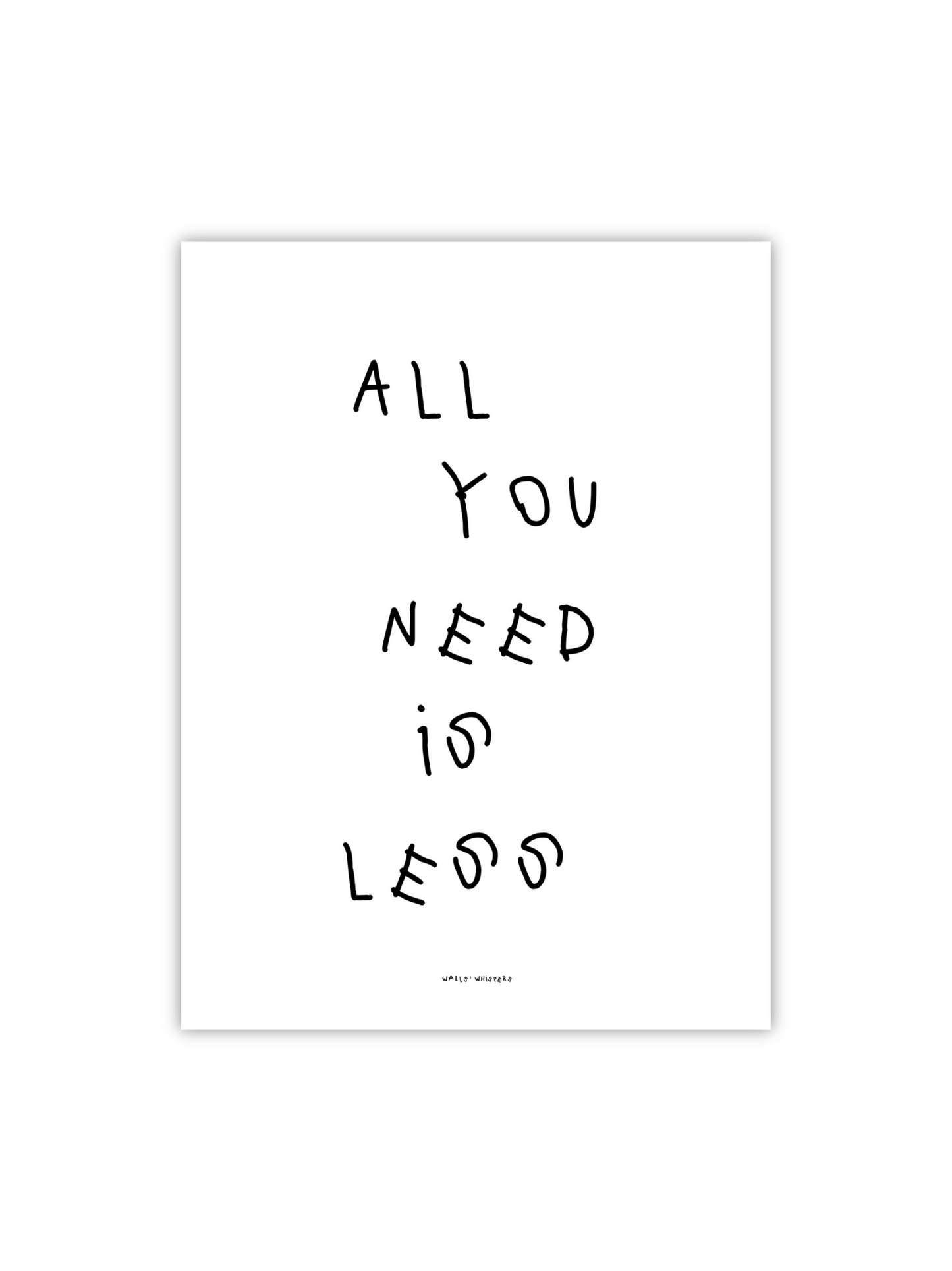 All you need is less